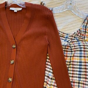 Loft cardigan sweater in copper size M